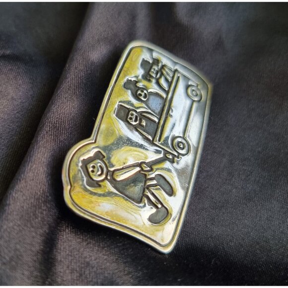 Vintage EFS Save the Children Signed Sterling Silver Brooch Pin - Picture 4 of 6